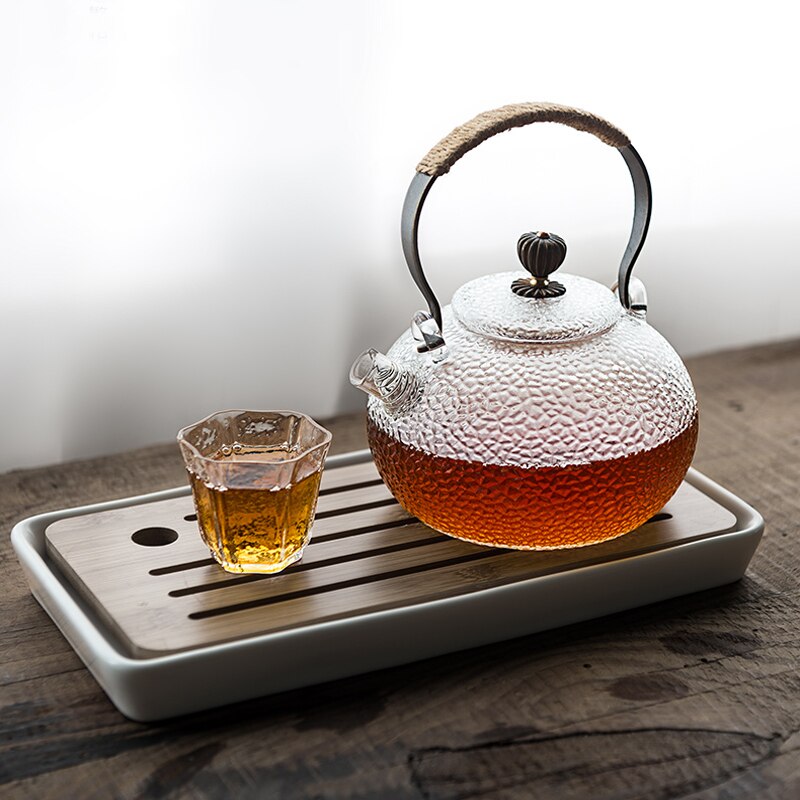 Hammer Beam Glass Teapots High Temperature Kettle Electric Ceramic Stove Open Fire Boil Teapot Coffee Juice Drink Cold Kettle