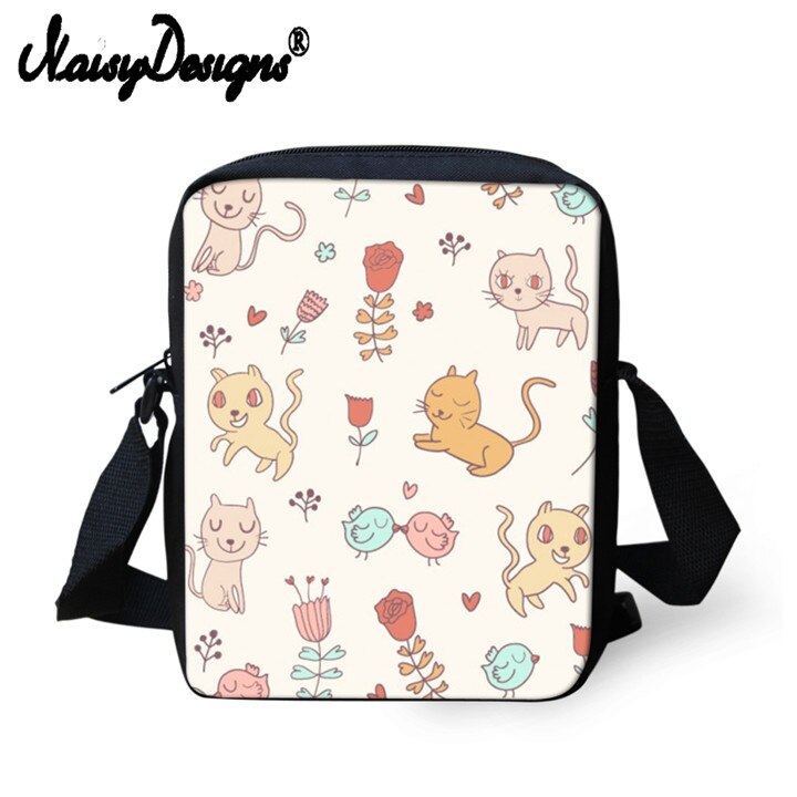 Noisydesigns Girls Bag Handbag Sweet Cat Printed Small Shoulder Tote Bag Shopping Case Beach Messenger Crossbody Bag Mochila: LMXY0265E