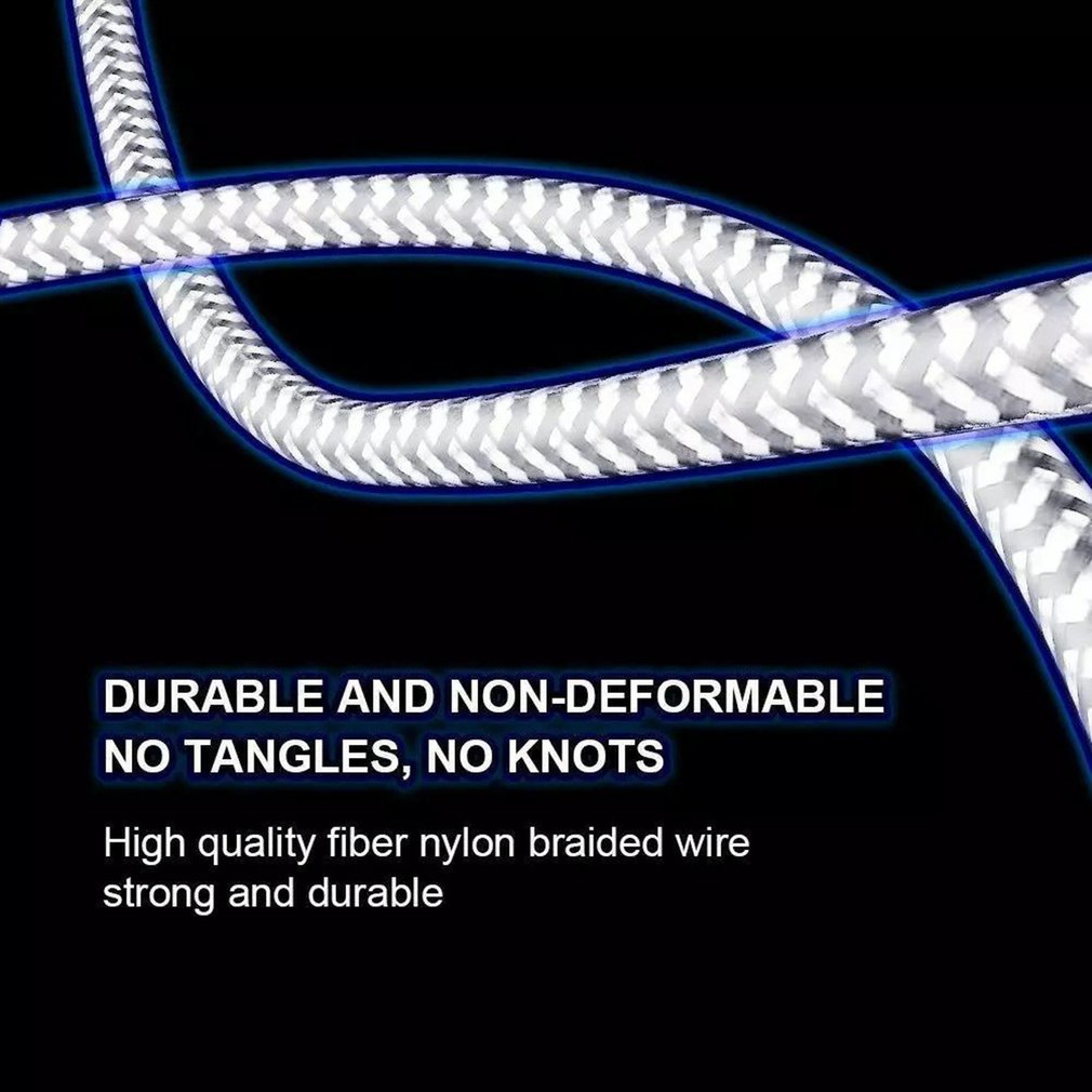3m usb-ladekabel, 10ft nylonummantelte controller-ladegeräte, micro-usb-schnellladegeräte, synchronisationskabel für controller-geräte