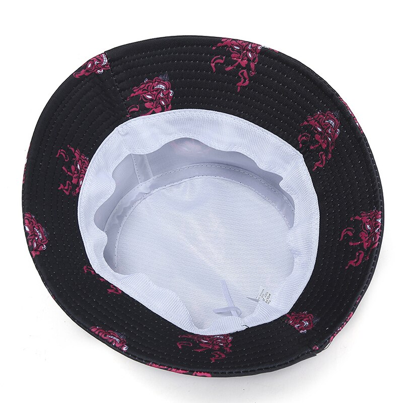 Zomer Print Emmer Hoed Blauwe Hemel Wolken Vlam Visser Hoed Voor Vrouwen Mannen Panama Hoed Bob Outdoor Reizen Strand zon Cap