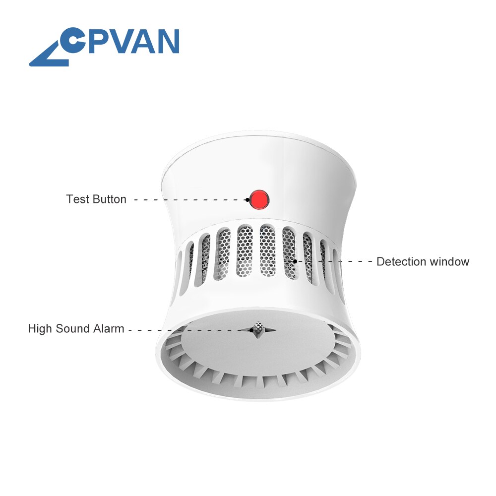 CPVAN Independent Smoke Detector Sensor High Sensitivity Fire Protection Home Security System Smoke Combination Fire Alarm
