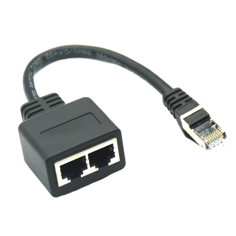 Praktisches Splitterkabel von Buchse auf Doppelstecker, RJ45-Adapterkabel, Netzwerke, Internet-Splitter-Verlängerungsleitung für