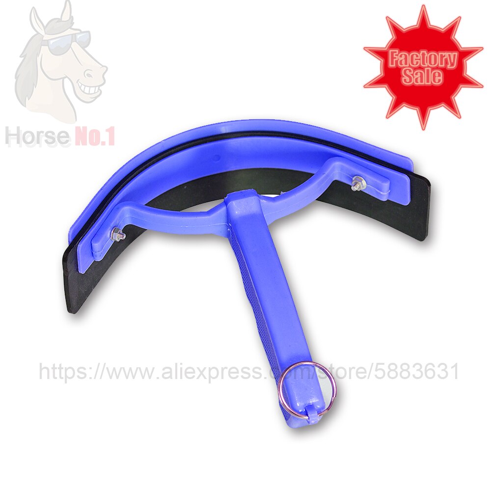 100 7001 Plastic Curved Sweat Scraper (A) 19.5x22cm Horse Grooming Kits Soft Rubber Edge and Contour with Light Weight