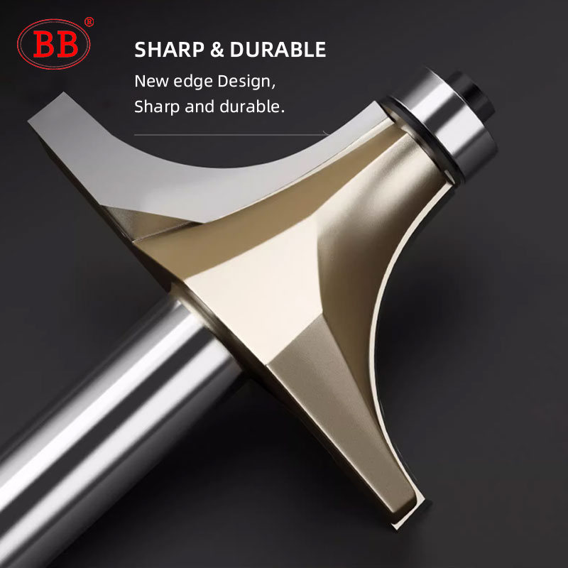BB Corner Rounding Router Bit Concave Milling Cutter with Parallel Shank 1/2 1/4 Inch Woodworking Tool Round Edge Trimmer