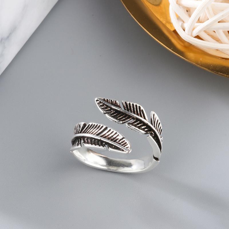 S925 Sterling Silber Geometric Dot Ring für Frauen Vielseitiger offener Zeigefin