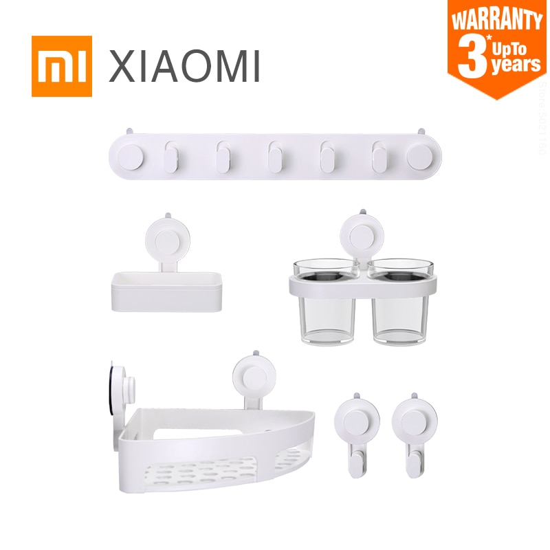XIAOMI MIJIA QUANGE, conjunto de accesorios de baño, organizador de cepillos de dientes, soporte de jabón, plato de papel higiénico, gancho para suministros de baño