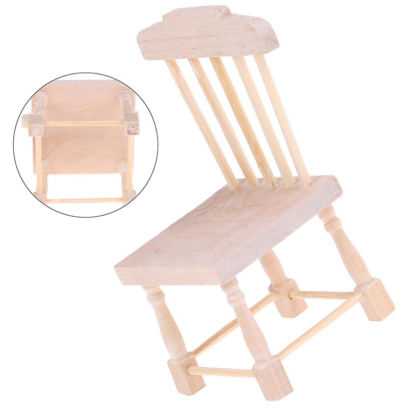 1:6 1:12 Miniatuur Poppenhuis Mini Hoge Tafel Stoel Poppenhuis Meubels Pretend Play Speelgoed Accessoires Voor Poppenhuis Decals