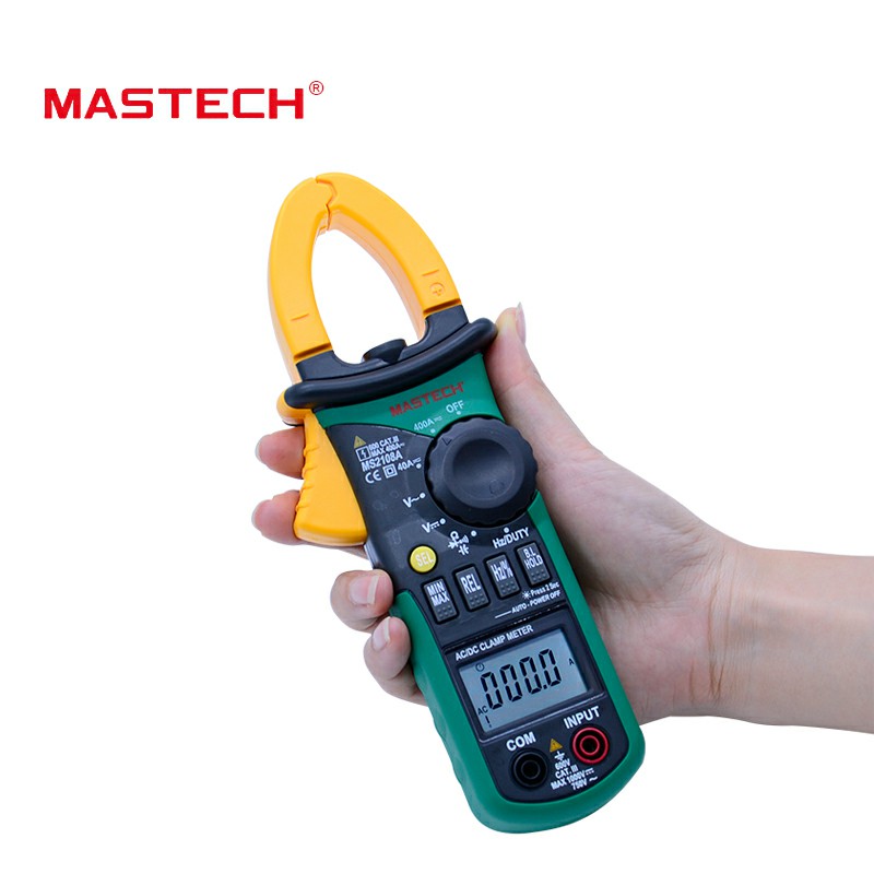 Mastech MS2108A Digitale Stroomtang Auto range Multimeter AC 400A Stroom Spanning Frequentie multimeter Tester Terug