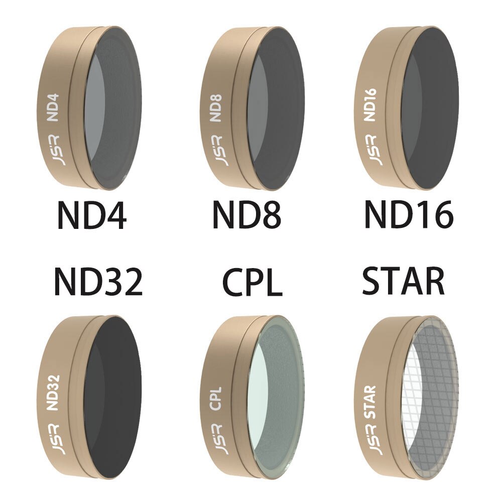 Osmo action filter  nd 4 8 16 32/ cpl/uv/star optische glazen lensfilterset voor dji osmo action sport camera-lenzen accessoires: 6 pc mix