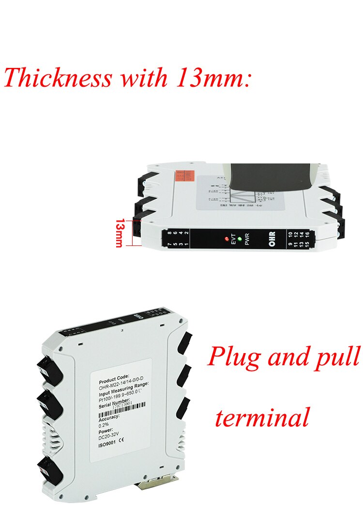 Intelligent Temperature Transmitter Thermal Resistance Thermocouple Signal Isolator Conversion Distribution OHR-M22