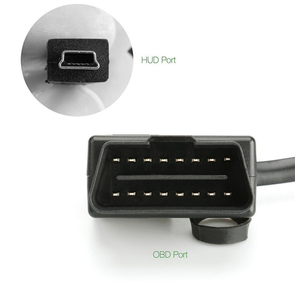 OBD-II OBD2 EOBD Car Diagnostic Extension Cable to Mini USB Cable for HUD5.5y