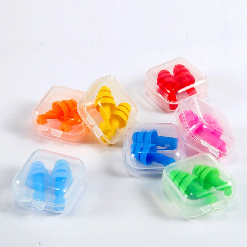 6Pairs Box-packed Comfort Anti-Noise Earplugs Reduction Silicone Soft Ear Plugs Swimming Silicone Earplugs Protective For Sleep