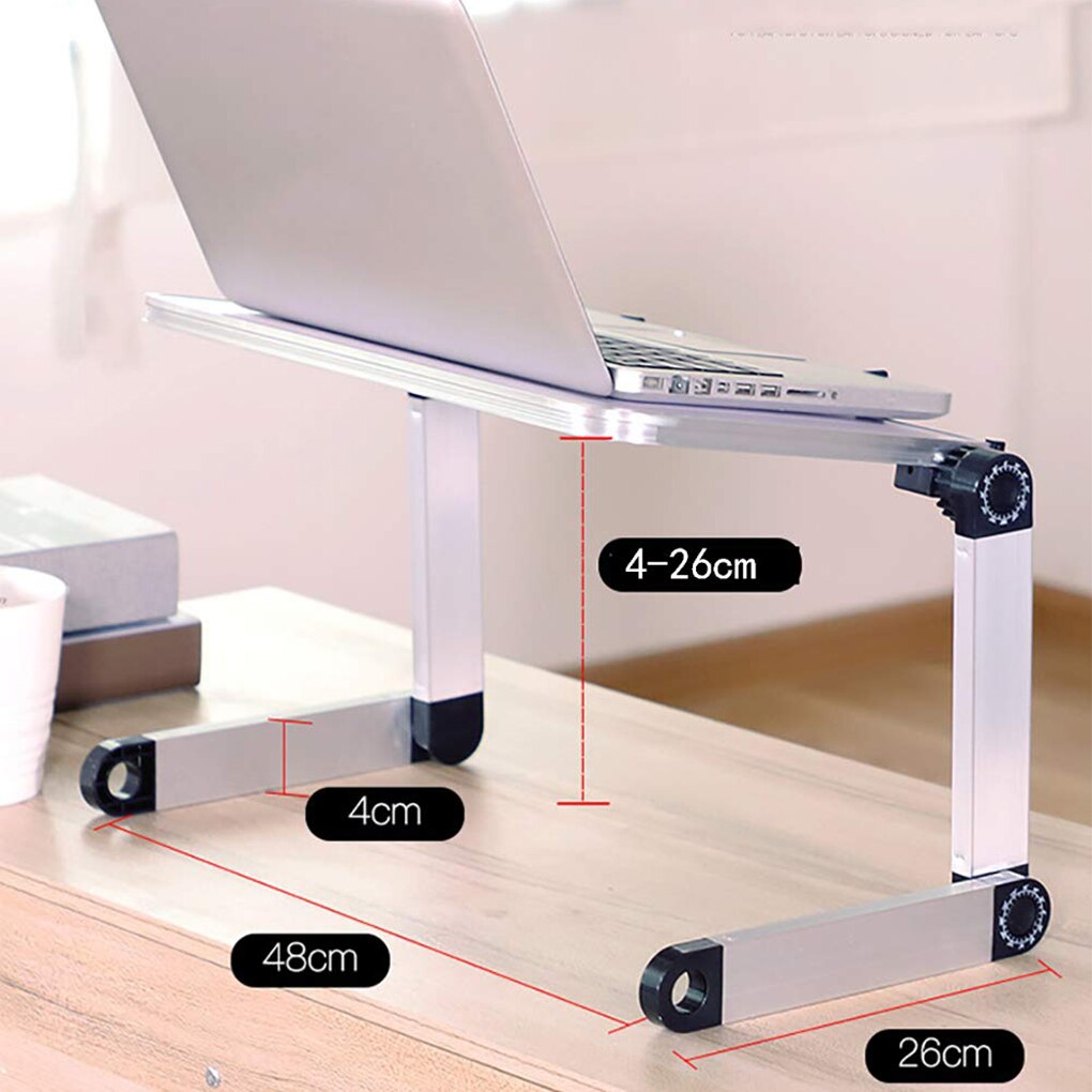 Verstelbare Laptop Tafel Opvouwbare Ergonomische Notebook Tablet Houder Aluminium Kantoor Slaapbank Bureau