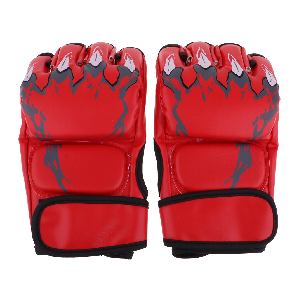 Gants de boxe à demi-doigts MMA, mitaines de combat sans doigts
