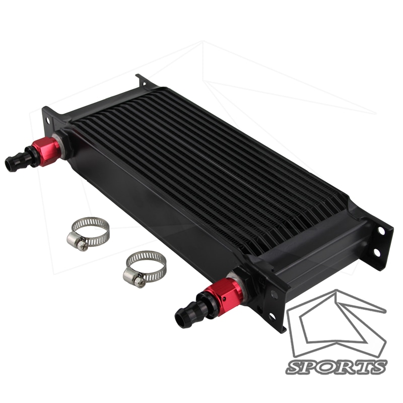 2" ALUMINIUM 8AN OIL COOLER - 16 ROW ENGINE OIL COOLER + AN8 FITTING / HOSE END