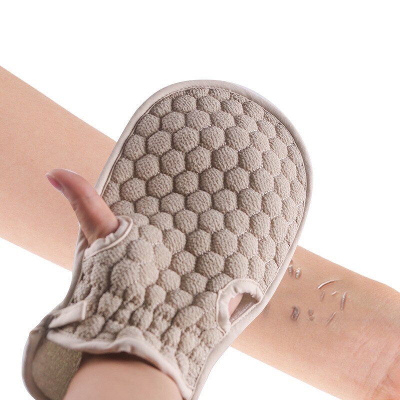 1PC Bath Body Shower Gloves Skin Exfoliating SPA Massage Mitt Lattice Particles Washcloth Body Scrubber Glove Bath for Showering
