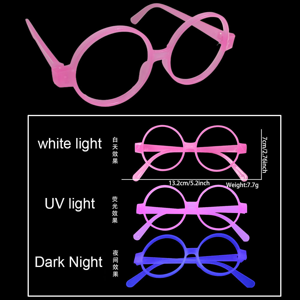 Brilho neon fontes de festa de aniversário decoração bolo bola de néon colar óculos uma lâmpada uv que pode ser brilhar no escuro decoração de festa: Transparente