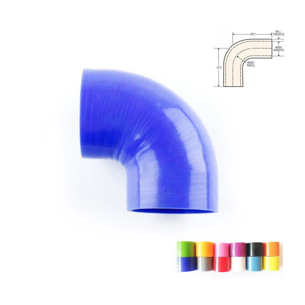 ID 5 inch 127mm 90 Degree Elbow Silicone Coupler Hose Intercooler Turbo Pipe