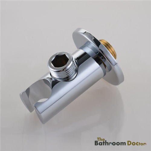 Ronde Chrome Badkamer Muur Connector Beugel Douche Stopcontact voor Hand Held Mixer Douchekop Slang 04-012