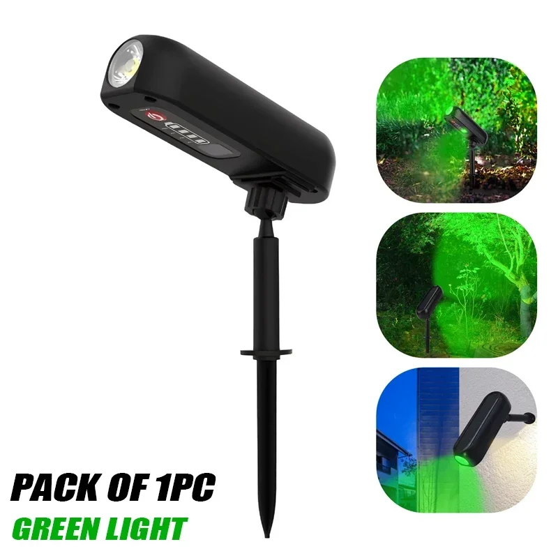 Outdoor Solar Spotlights IP65 Waterproof Adjustable Solar Landscape Spotlights 2 Modes Solar Uplights for Trees Garden Pathway: green