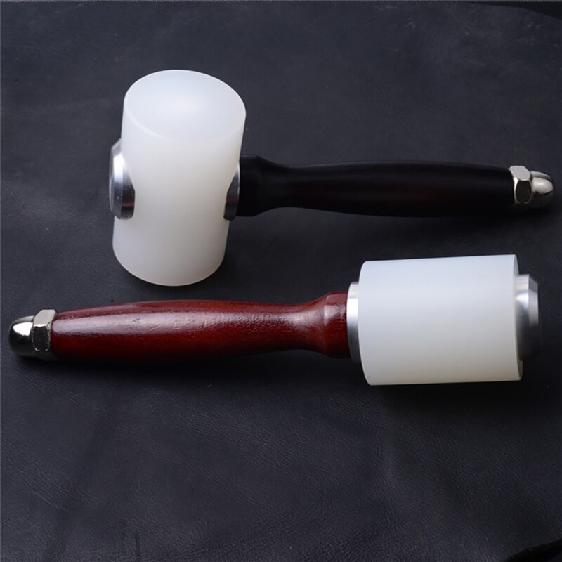 Leather Carving Hammer with Wood Handle Practical Punch Cutting Sew Hammer Tools DIY Leathercraft Tool