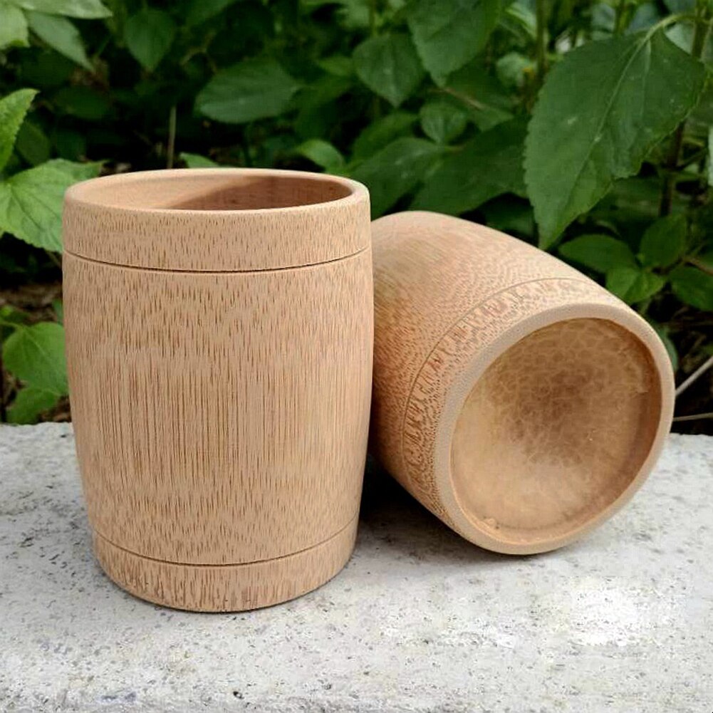 Taza de madera para beber té cerveza Vintage café jugo leche taza de madera cerveza leche Drinkware