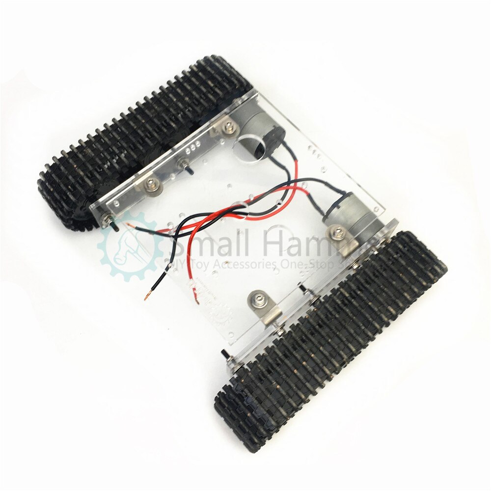 Akryl tank robot chassis  dc9-12v bælte køretøj gør det selv arduino sæt