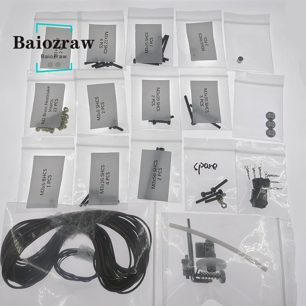 Baiozraw il nuovo Kit di cavi per PCB Mini pulsante NeoPixel RGBW con estrusore a vite per estrusore per stampante 3D Trident Voron 2.4