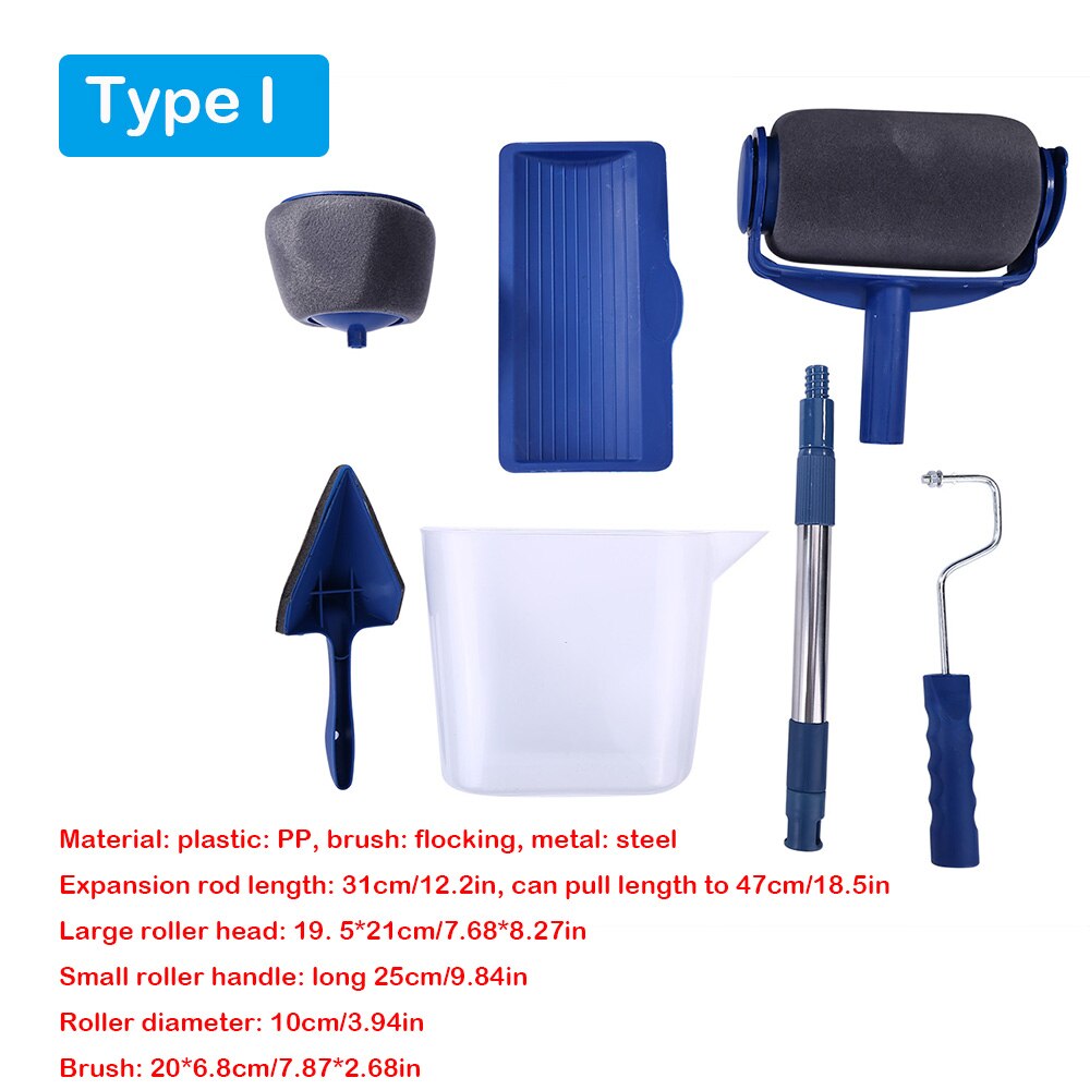 5pcs Paint Runner Roller Brush Tool Set Multifunctional Paint Roller Set Room Wall Painting Brushes Set Home Repack Tool Newst