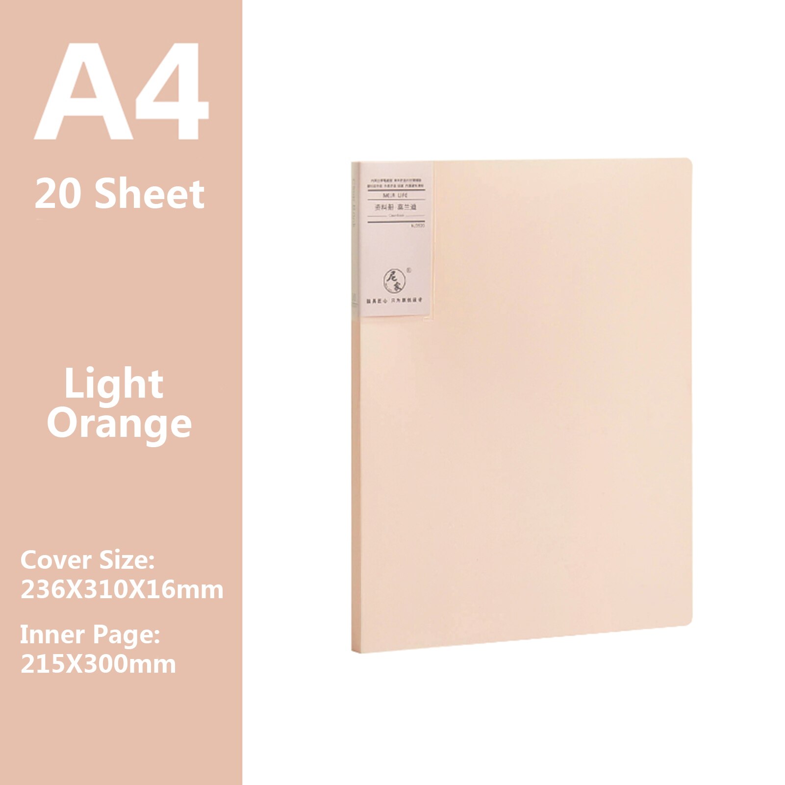 A4 Size Presentation Book Display Book Document Organizer Waterproof with 30-Pocket Sheet Protector for Business Office School: Pale pink-20