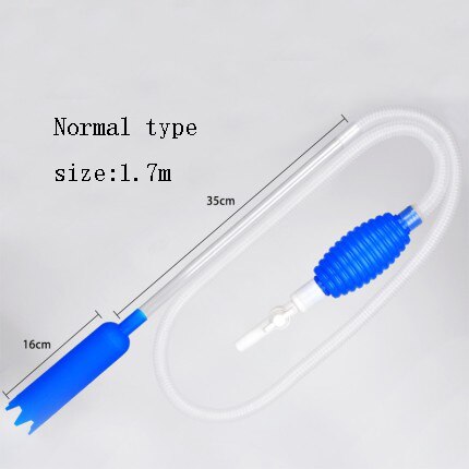 Fish tank aquarium siphon sponge filter with water valve aquarium cleaner 1pc: normal with valve