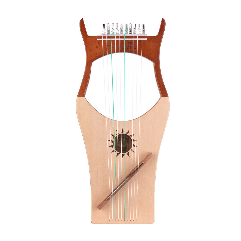 10-- strengs tre lyre harpe nylon strenger gran topboard bøk tre backboard strengeinstrument med bæreveske