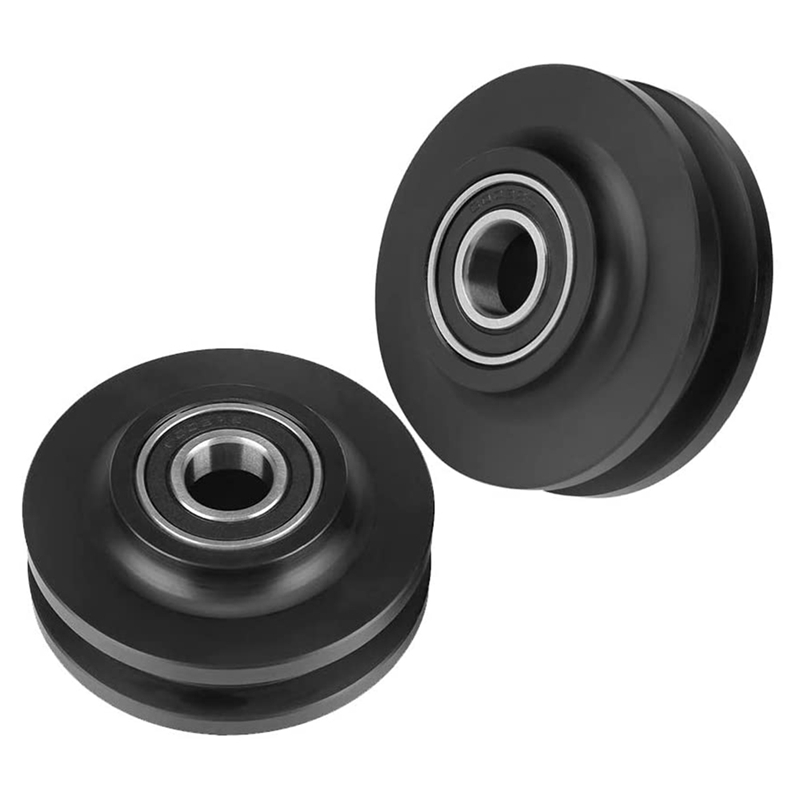 2Pcs Schuifdeuren Schuur Deur Wiel Zware Kast Venster Katrol Roller Rustig Schuifdeur Track Perfect Voor Diy Schuur deur