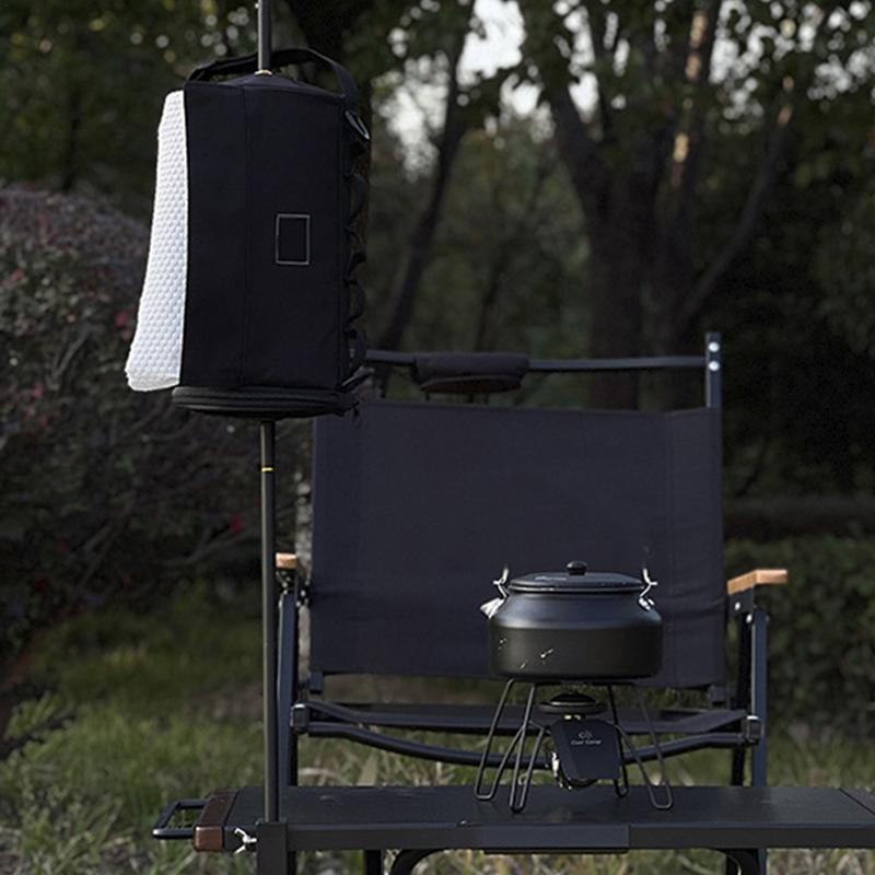 Porta fazzoletti da esterno Strofinaccio Borsa portatile Custodia in rotolo di carta Custodia in carta pieghevole portatile Si attacca facilmente al palo per