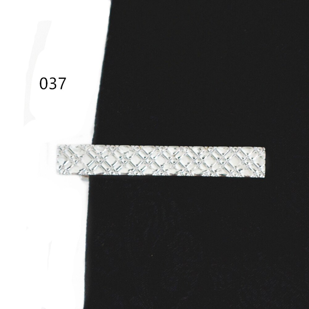 Lange 4 Cm 10 Model Retail Korte Zilveren Mannen Metalen Stropdas Tie Bar Mens Chrome Klem Plain Skinny Tie Clip pins Bars: As the picture4