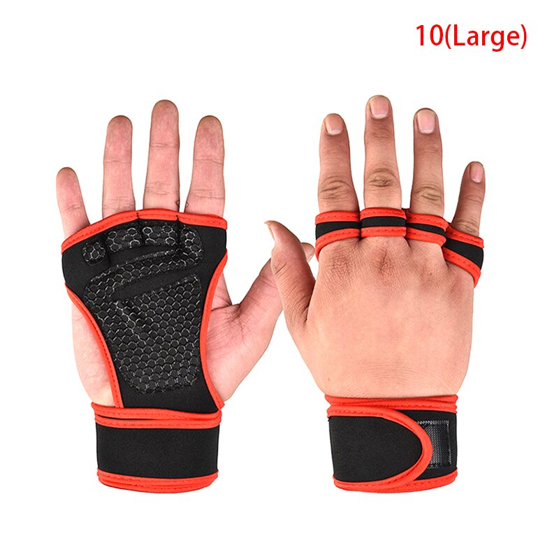 1 paar gewichthefhandschoenen voor dames heren fitness sport bodybuilding gymnastiek handgrepen gym handpalmbeschermer handschoenen: Pgod 0018-n10