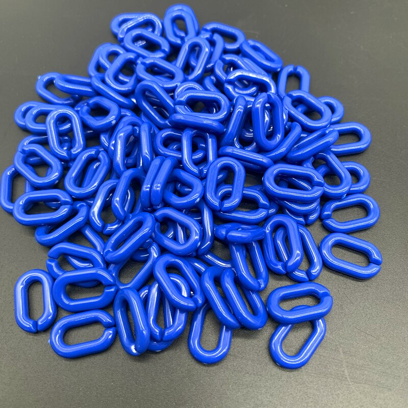 50pcs 15x10mm Acrylic Link Chain Keychains For Necklace Bracelet Making Colorful Chain Plastic Chain Links Jewelry Making: 02