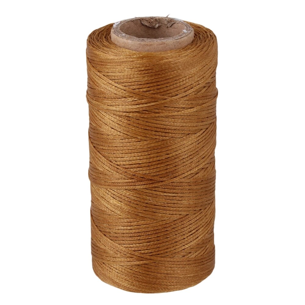 210D Brown Leather Polyester Waxed Wax Thread Cord Sewing for DIY Leathercraft