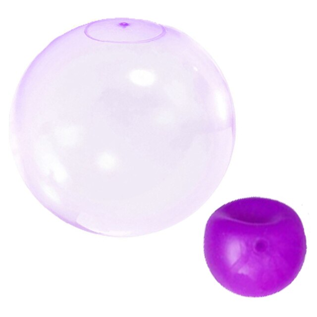 S M L Size Children Outdoor Bubble Ball Air Water Filled Balloon Summer Beach Toy Fun Party Game For Kids: L 80cm Purple