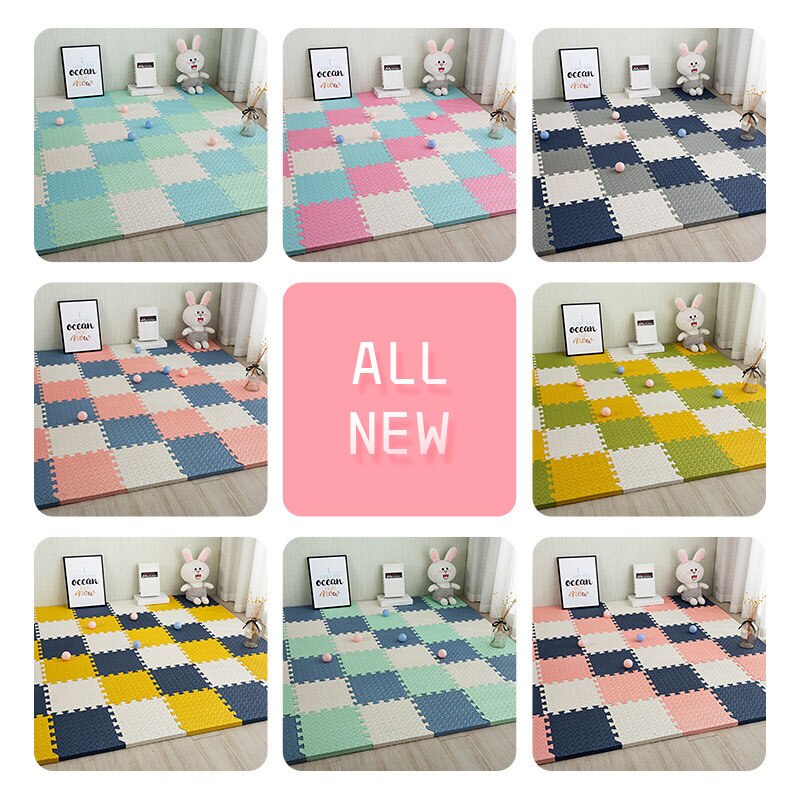 10 stuks eva-schuim baby speelmat gestikt kruipkleed kind ontwikkelingsmat gemonteerd massief tapijt puzzelmat baby gym speelgoed