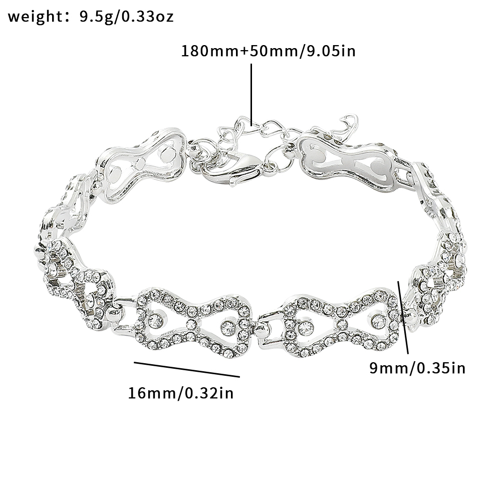 The Vampire Diaries Klaus Caroline Forbes Bracelet Rhinestone Crystal Bow Shine For Gril Jewelry: Default Title