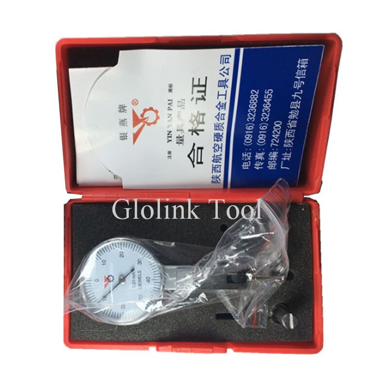 0-0.8mm 0.01mm Dial Test Indicator With 7 Jewels Dial Gauge Dial Indicator High accuracy