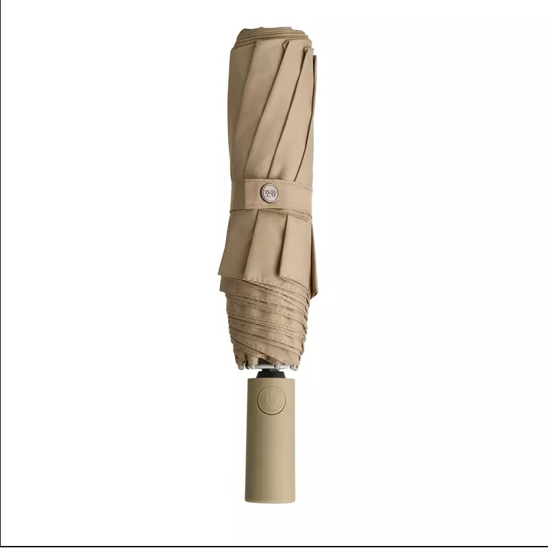 Paraguas automático plegable para hombre y mujer, sombrilla reflectante UV a prueba de viento, de aluminio, para verano e invierno