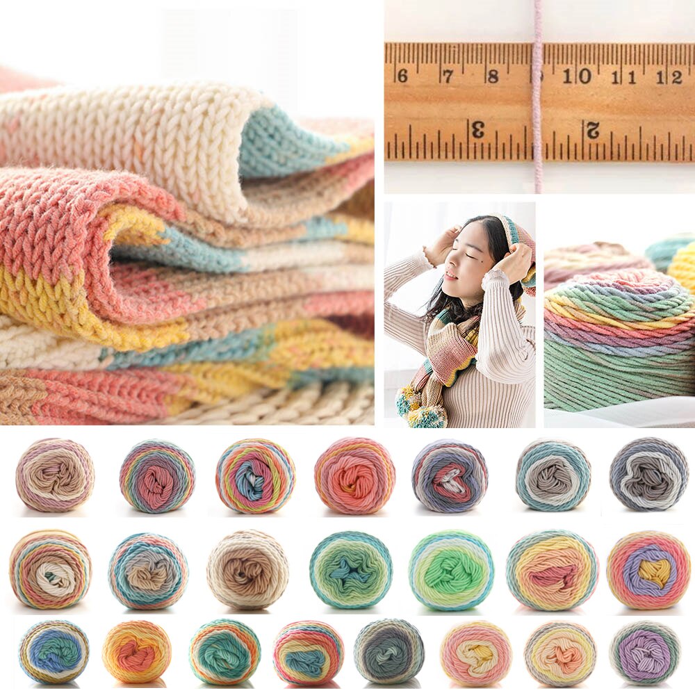 Suave algodón de bambú Natural hilo de tejer a mano Baby Milk Cotton Yarn tejido por 2,5mm agujas crochet Yarn DIY Rag doll