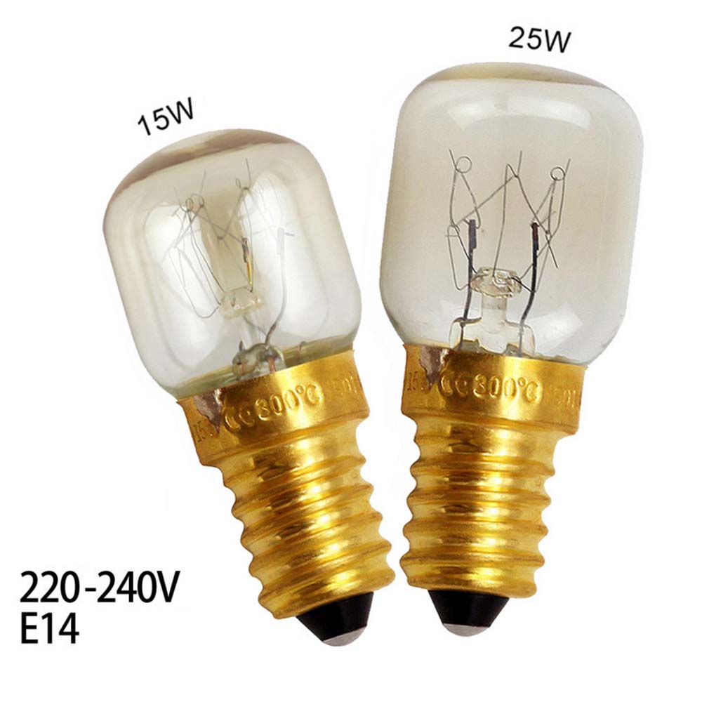 220 V 240 V Hochtemperatur-LED-Lampe, 15 W, 25 W, E14, 300 Grad Celsius, Mikrowelle, Toaster/Dampfglühbirnen, Dunstabzugshaubenlampen