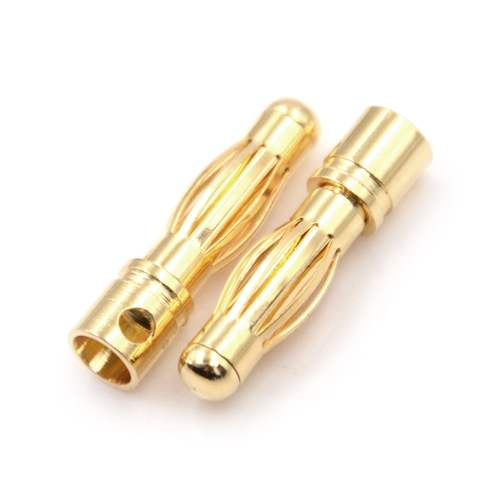 Conector Banana de bala chapado en oro, batería RC de 4mm, macho y hembra, , lote de 10 pares