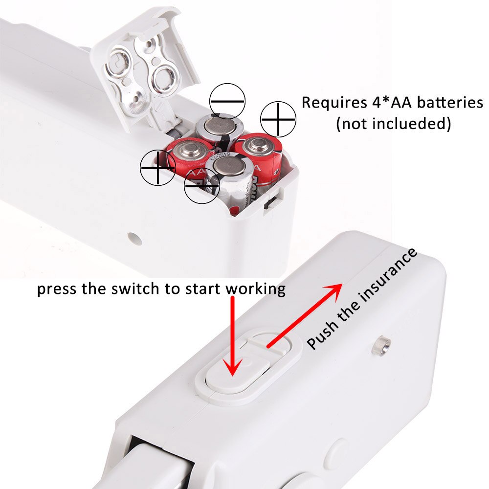 Mini máquina de coser manual portátil para el hogar, conjunto de punto de cruz eléctrico inalámbrico, reparaciones rápidas, costura de ropa DIY