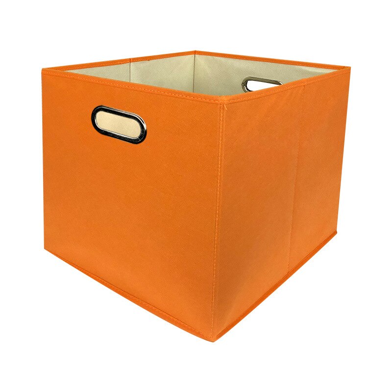 Oxford Fabric Cube Storage Box Laundry Basket for Cupboard Drawer Storage Holders Toys Organizer Bins Snacks Sundries Container: orange
