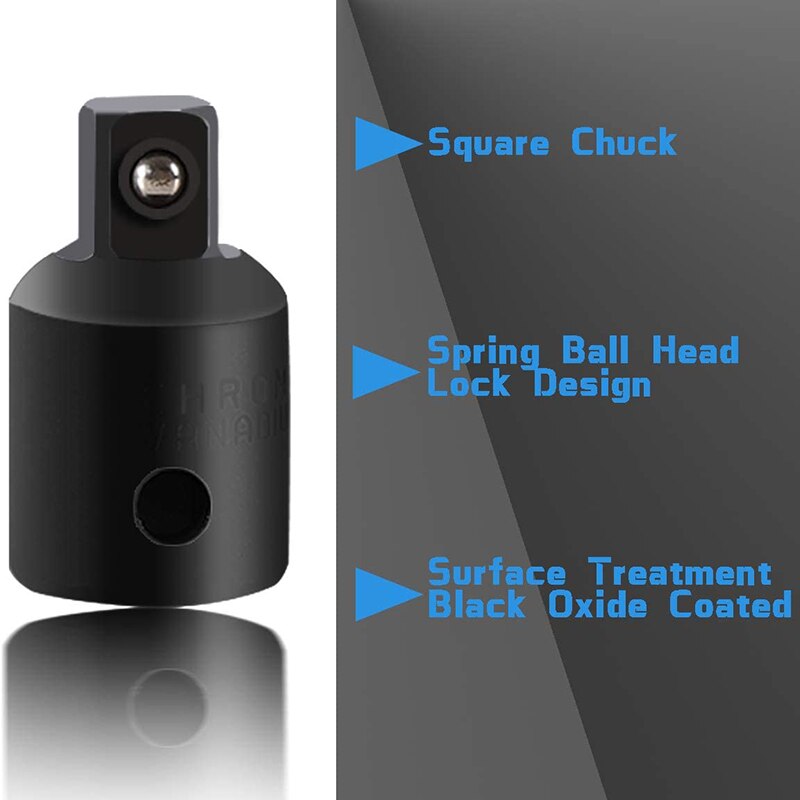 8Pcs Impact Adapter and Reducer Set Drive Socket Adapter Converter Reducers for Impact Driver Conversions Wrench