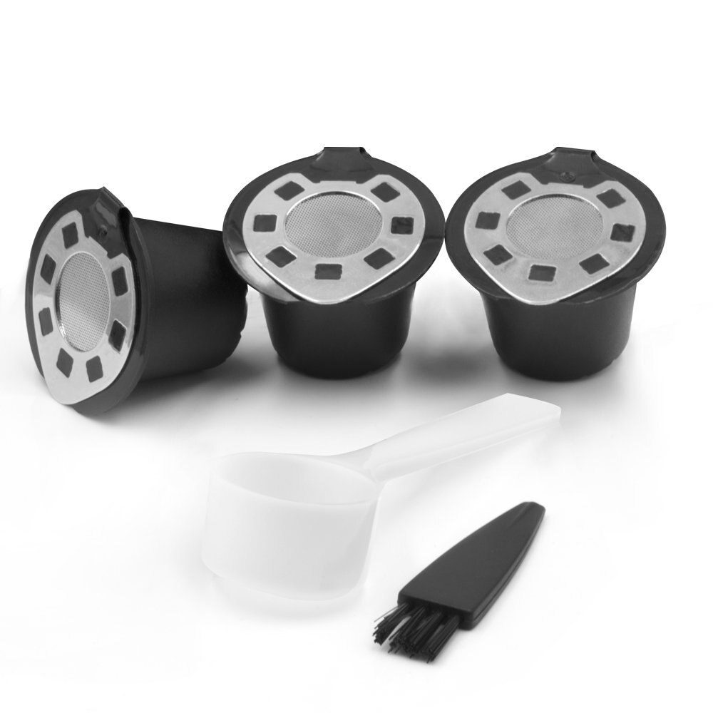 Reusable Nespresso Capsules 6 Pack Refillable Pods Compatible Nespresso Machines Crema Food Grade PP: 3Normal